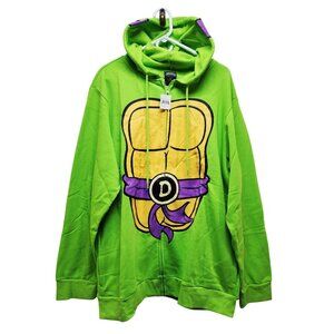 MENS Mutant Ninja Turtles Donatello Costume Hoodie XXL Green